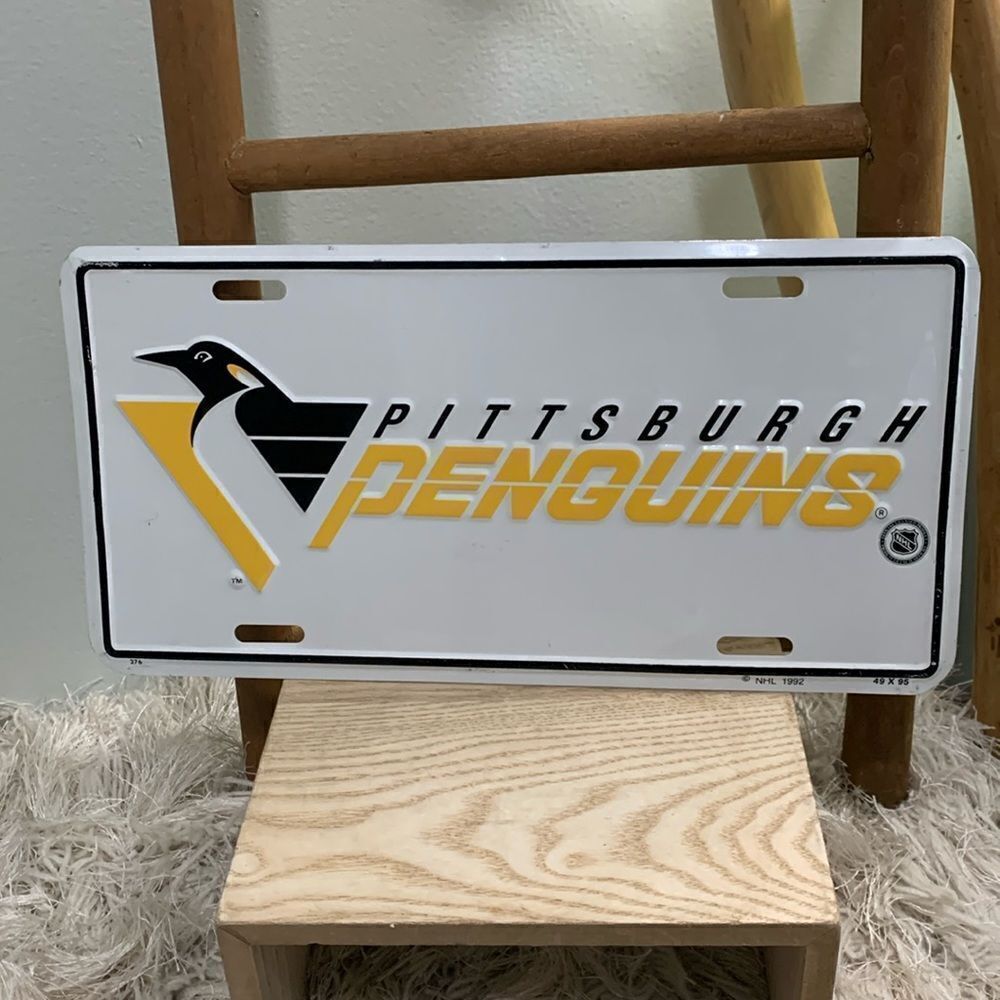 Pittsburgh Penguins Hockey‎ License Plate Vintage NHL 90’s